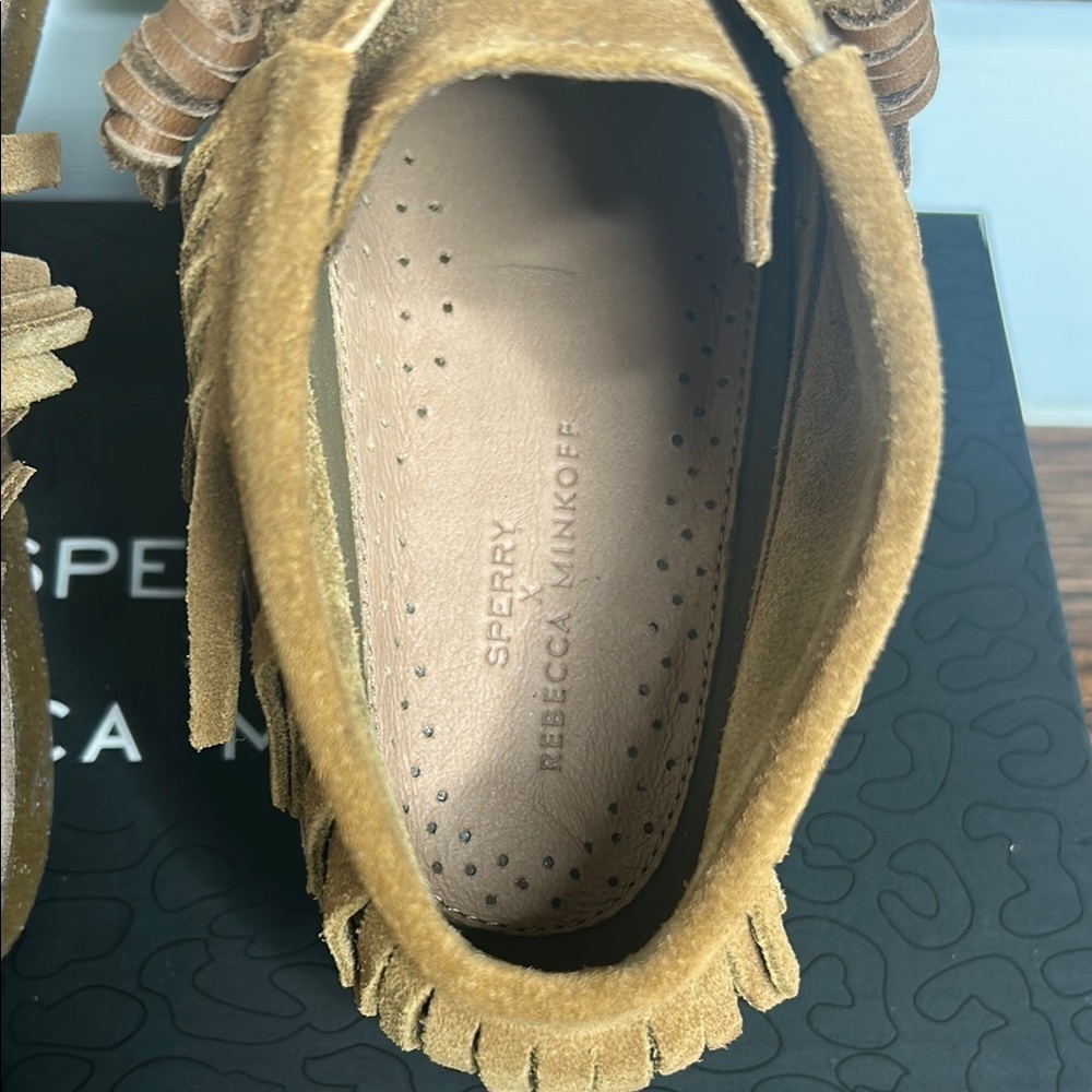 Rebecca Minkoff x Sperry Collab. Women’s Brown Fringe Chukka Suede Booties,9.5M - Picture 9 of 13